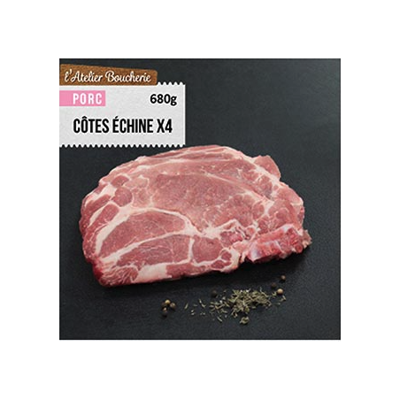 Côtes de porc échine x4 - 680g