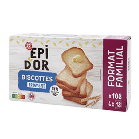 Biscottes Epi d'Or x108 - 900g