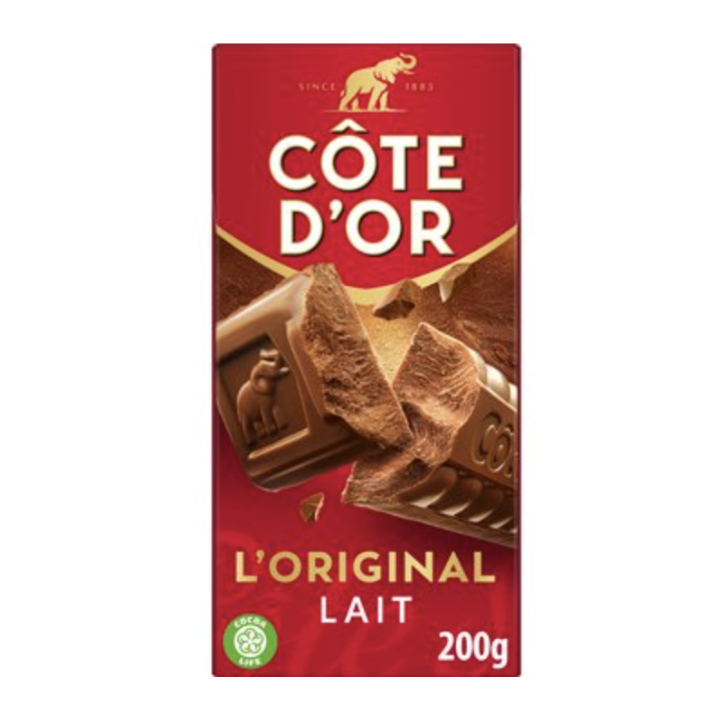 Tablette chocolat Côte d'Or Chocolat au lait - 200g